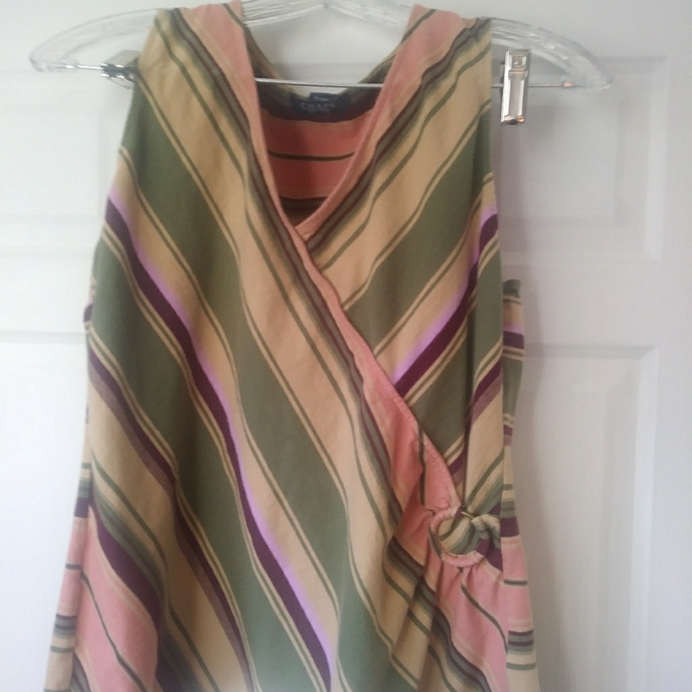 CHAPS sleeveless Striped Top